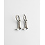 Boucles d'oreilles 'Bottes de cowboy' argent - acier inoxydable