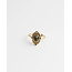 'Livia' ring gold rocky stone - stainless steel (verstelbaar)
