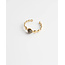 'Julietta' ring gold & labradorite - stainless steel (verstelbaar)