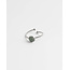 'Alisa' ring silver & green - stainless steel (adjustable)