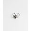 'Kae' flower ring silver - stainless steel (adjustable)