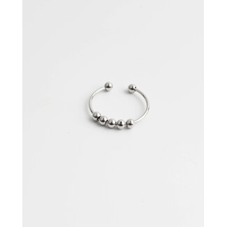 Anxiety ring silver - stainless steel (verstelbaar)