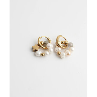 'Starlover' earrings gold - stainless steel