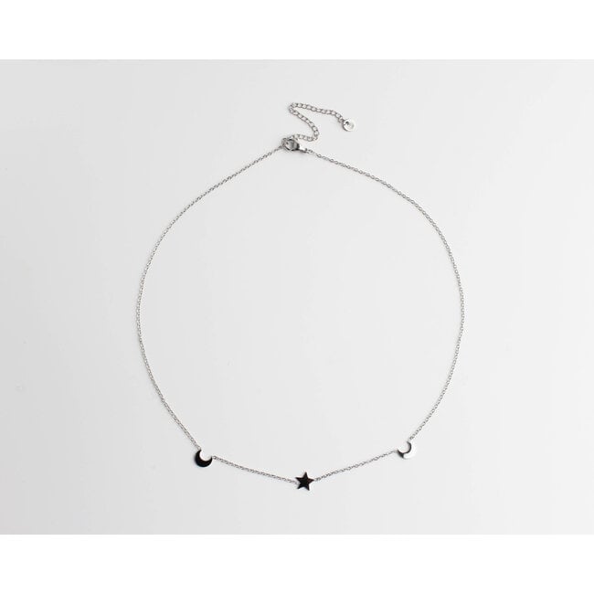 Collier 'Galaxie' argent - acier inoxydable