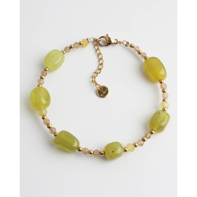 Bracelet 'Indy' Vert Pomme - acier inoxydable