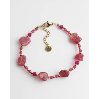 Armband 'Indy' Pink – Edelstahl