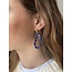 Boucles d'oreilles 'Sarahlee' Bleu - acier inoxydable