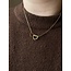 Collier 'I Love you'' or - acier inoxydable