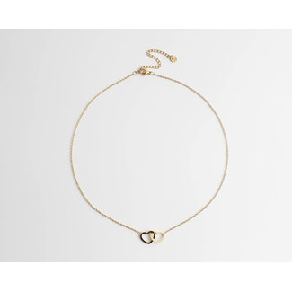 Collana 'I Love you'' oro - acciaio inossidabile