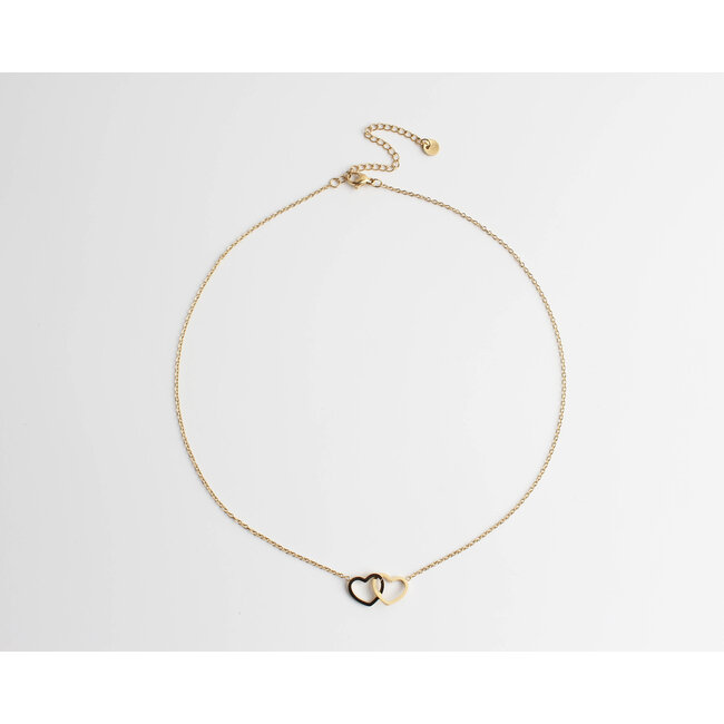 Collar 'I Love you'' oro - acero inoxidable