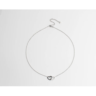 'I Love you' necklace silver - stainless steel