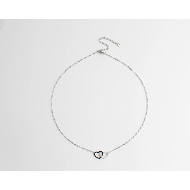 'Be my lover' necklace silver - stainless steel