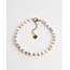 'Montana' white & pink bracelet - stainless steel