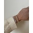 'Montana' white & pink bracelet - stainless steel