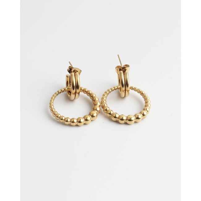 'Lisette' earrings gold - stainless steel