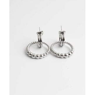 'Lisette' earrings silver - stainless steel