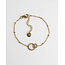 'Round & round' bracelet gold - stainless steel