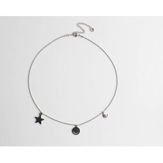 Collier 'Sourire comme une étoile' argent - acier inoxydable