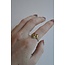 Multicolor Heart Ring gold - stainless steel (adjustable)