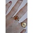 'Loula' ring Orange gold - stainless steel (adjustable)