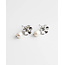 Perlen- und Gänseblümchen-Ohrstecker aus Silber – Edelstahl