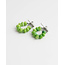 Boucles d'oreilles 'Babs' vert & argent - acier inoxydable