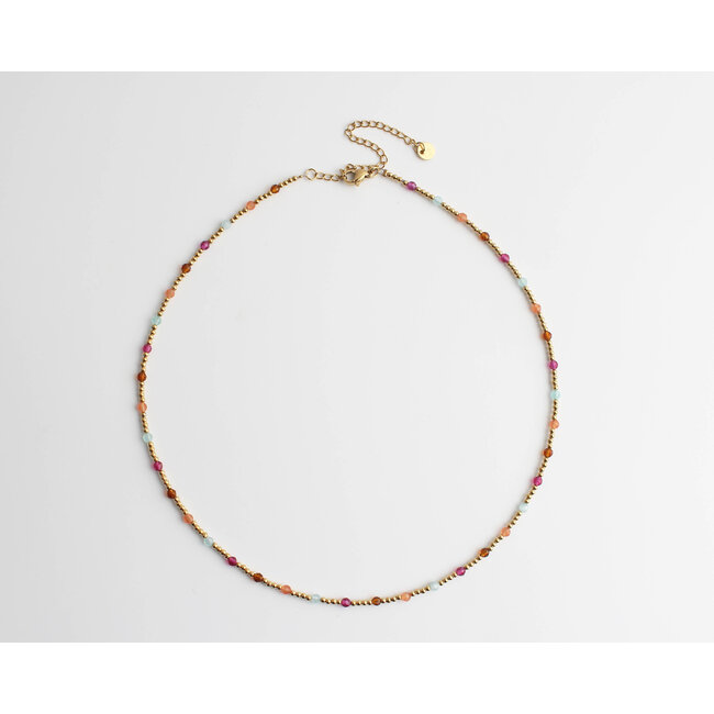 Halskette 'Yaelle' mehrfarbig - Edelstahl
