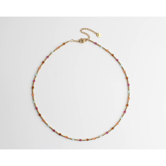 'Yaelle' necklace multicolor - stainless steel