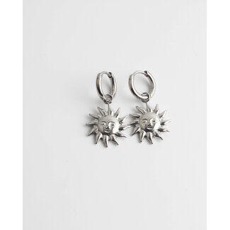 Pendientes 'Sunchild' plata - acero inoxidable