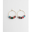 Boucles d'oreilles 'Happy mix' doré - acier inoxydable