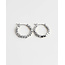 Round Circle hoop Earrings Silver - stainless steel