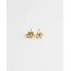 Daisy flower stud earrings gold - stainless steel