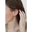 Boucles d'oreilles 'Bibi' perle & or - acier inoxydable