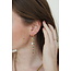 Boucles d'oreilles 'Bibi' perle & argent - acier inoxydable