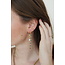 Boucles d'oreilles 'Bibi' bleu & doré - acier inoxydable
