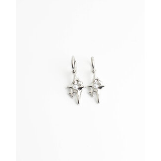 Boucles d'oreilles 'Superstar' argent - acier inoxydable