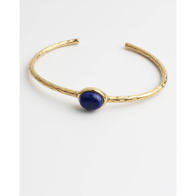 Bracciale 'Florine' pietra blu - acciaio inossidabile