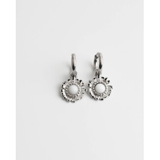 Boucles d'oreilles 'Mélanie' argent - acier inoxydable