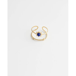 Anillo 'Ilse' oro azul - acero inoxidable (ajustable)