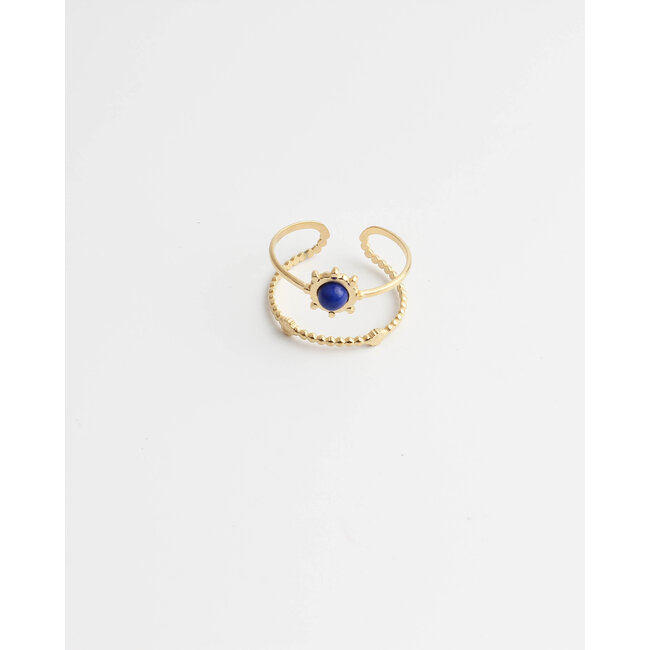 Anillo 'Ilse' oro azul - acero inoxidable (ajustable)