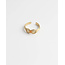 'Camille' ring orange gold - stainless steel (adjustable)