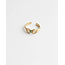 'Camille' ring green gold - stainless steel (adjustable)