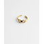 'Camille' ring black gold - stainless steel (adjustable)