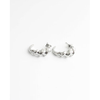 'Zoë' earrings SILVER - stainless steel