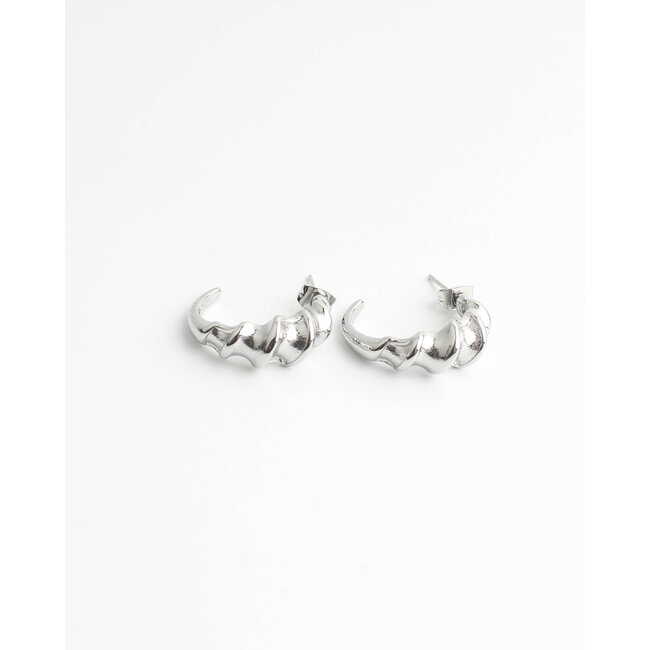 'Zoë' earrings SILVER - stainless steel