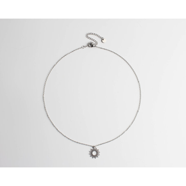 Here comes the sun necklace Silver - Stainless Steel