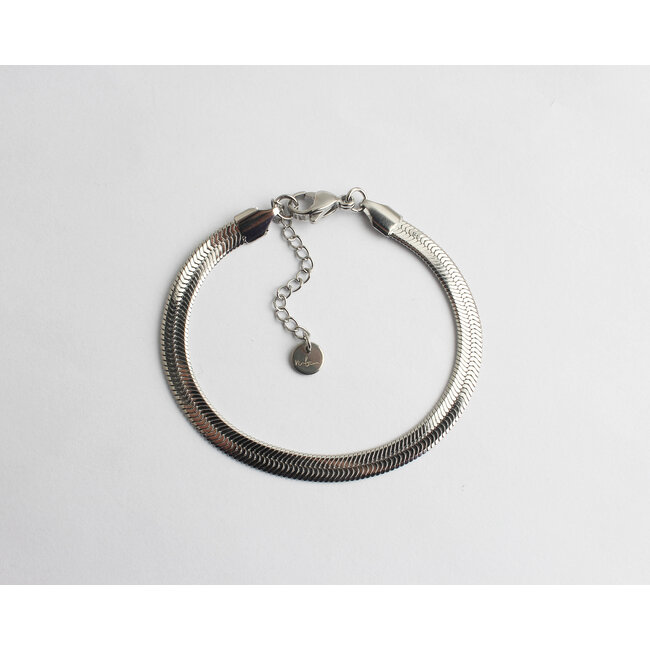 Fleeky Snake Bracelet Silver - Stainless steel