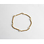 Bracciale bianco margherite oro - acciaio inossidabile