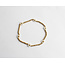 Weißes Gänseblümchen-Armband Gold – Edelstahl