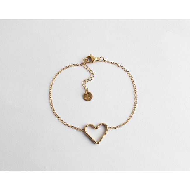 Heart Bracelet Gold - stainless steel